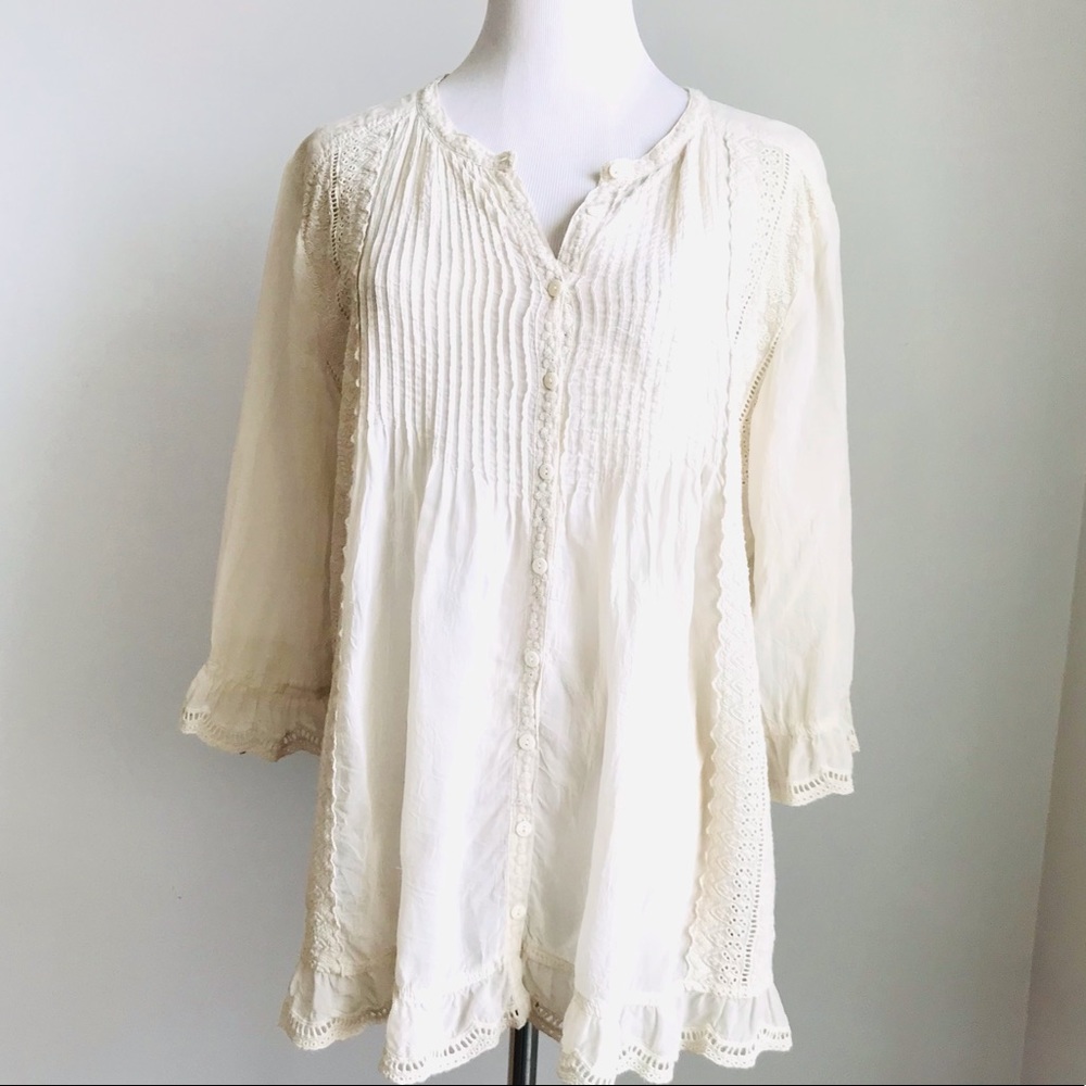 Johnny Was  embroidered tunic .